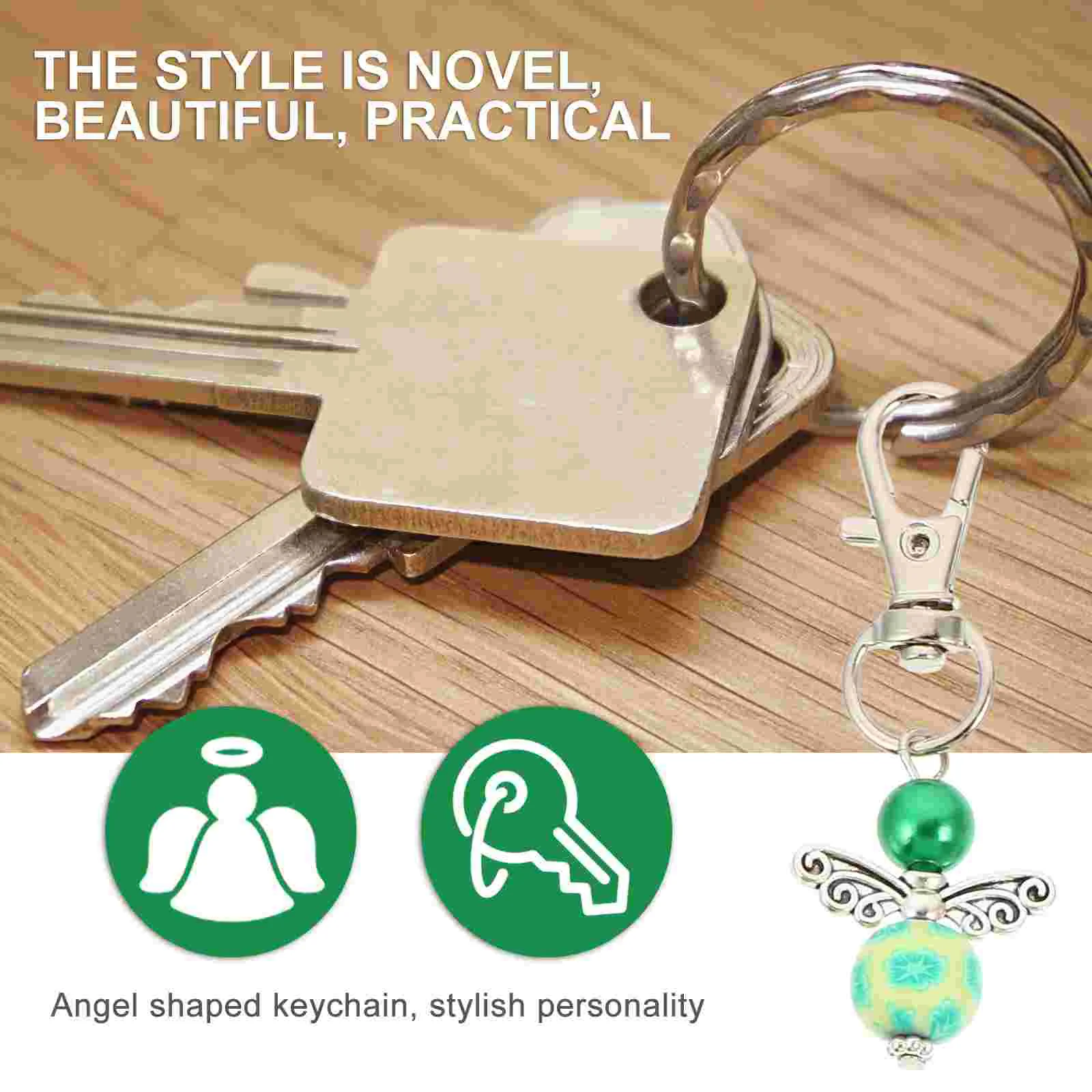 10 Pcs Guardian Angel Keychain Car Baby Accessories Backpack Pendant Wedding Bride