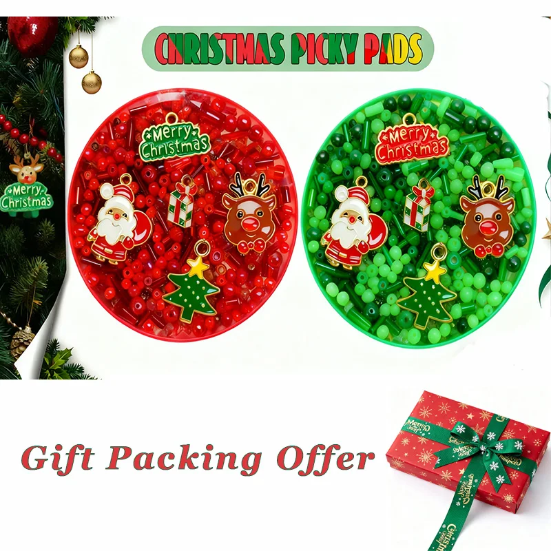 

2Pcs Skin Picking Fidget Toys with Christmas Gift Picking For Adult Anxiety Stress Transfer Picky Pad In Food Grade Silicone