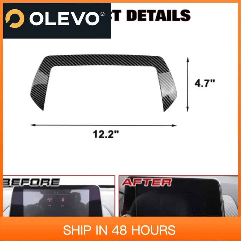 

New Carbon Fiber Style Interior Dashboard Navigation Multimedia Touch Screen Panel Frame Sticker For Nissan Sylphy Sentra 2020 -