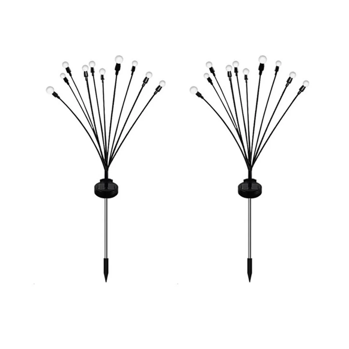 

Солнечные садовые светильники, 2 шт. в упаковке-20 лампочек, новые усовершенствованные солнечные светильники-качалки, светлячки, солнечные светильники