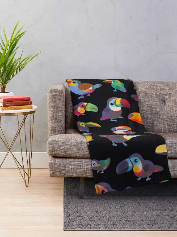 Toucan Throw Blanket Plaid on the sofa Bed covers Extra Large Throw Luxury Designer Blankets