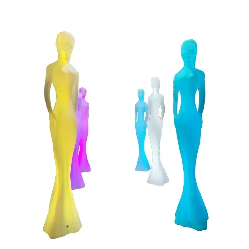 Luminous model ornament creative beaut Chen humanoid light indoor outdoor exhibition decoration hotel floor landscape light