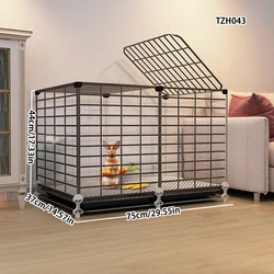 Double-Layer Rabbit Cage for Home Use, Extra-Large Size, Automatic Waste Cleaning, Suitable for Guinea Pigs and Dwarf Rabbits, Indoor-Specific with Two-Level Platform