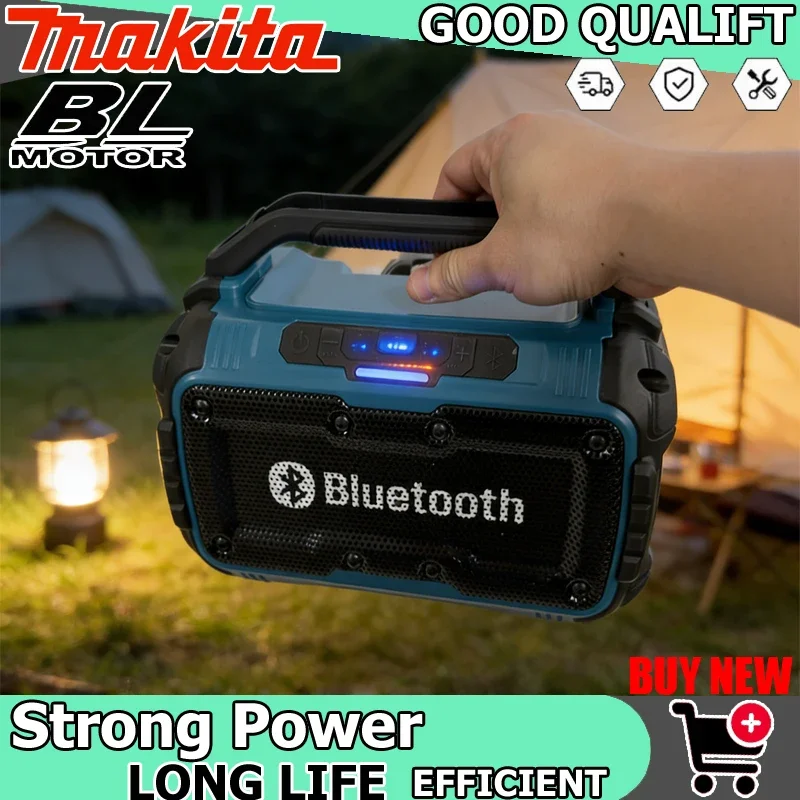 

Портативные беспроводные Bluetooth-колонки Makita с двойным сабвуфером, 3D-звуком для улицы, совместимые с инструментами Makita 18V