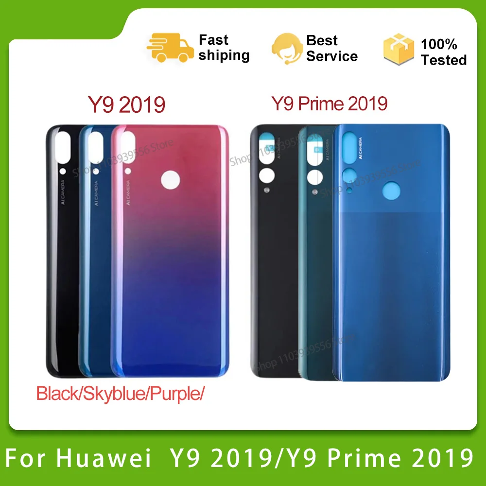 

Back Housing Case For Huawei Y9 2019 JKM LX1 LX2 LX3 Y9 Prime 2019 STK-LX1 Battery Back Cover Rear Door Glass Case Replacement