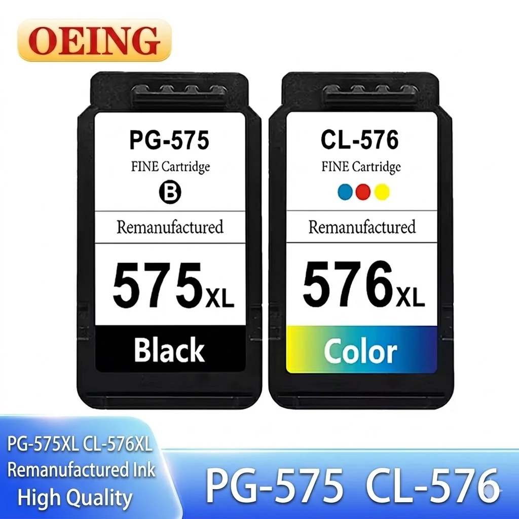 Remanufactured PG575XL CL576XL PG575 CL576 Ink Cartridge for Canon PIXMA TS3550i TS3551i TR3551i TR4750i TR4751i Printer