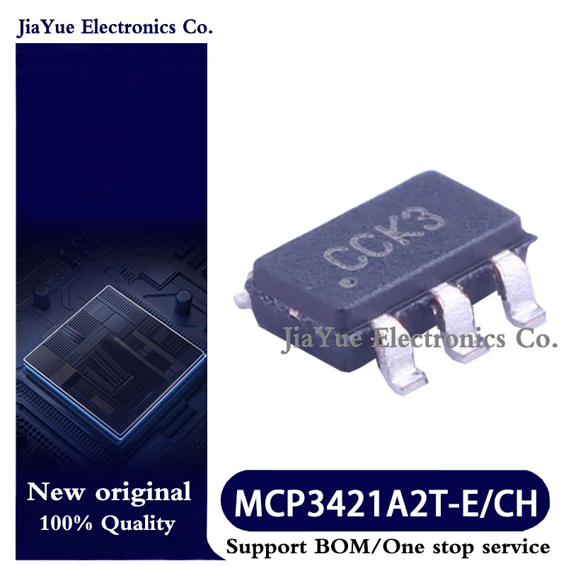 1PCS 100%NEW MCP3421A2T-E/CH  SOT-23-6 Analog-to-digital conversion chip ADC