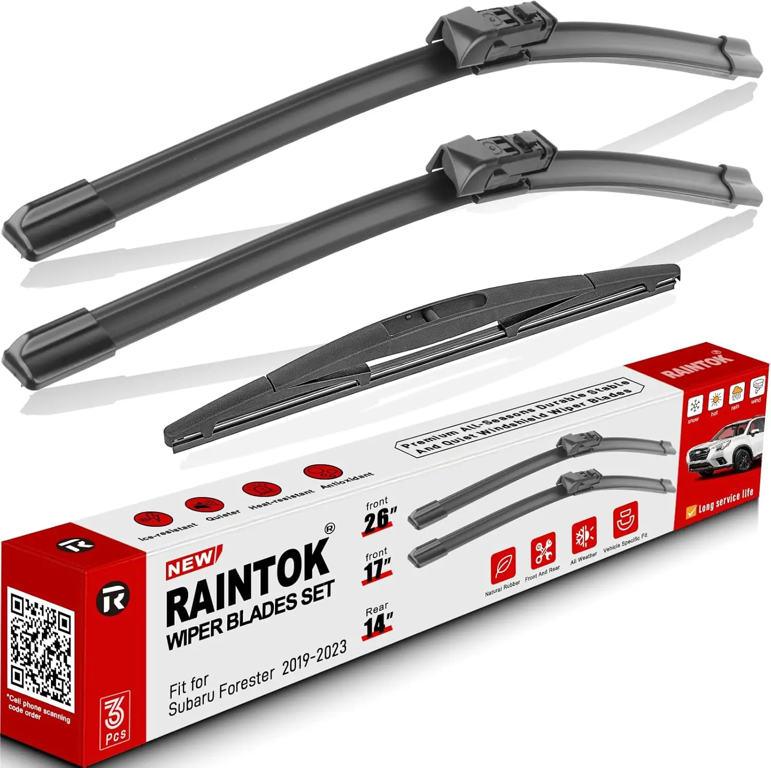 

Windshield Replacement for Subaru Forester 2019 2020 2021 2022 2023 2024 Original Factory Quality Front Rear Wipers Blade Set f