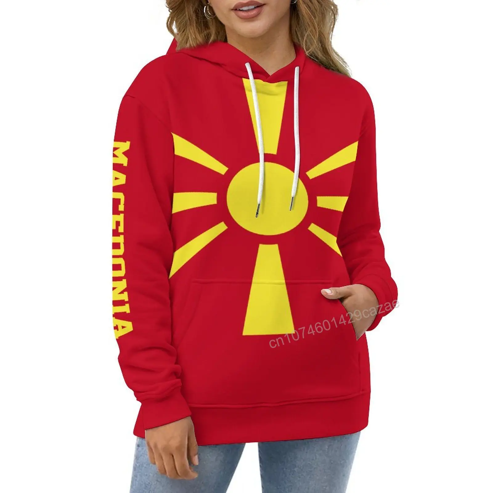 North Macedonia Country Flag 3D Hoodie Polyester Cool Men Women Harajuku Sweatshirt Unisex Casual Pullover Hoodies