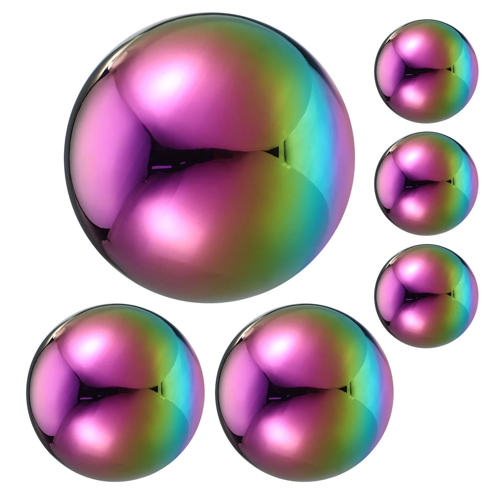 

6Pcs Garden Reflection Ball Shiny Polished Stainless Steel Gazing Ball for Outdoor Garden Decor Landscape Decoration