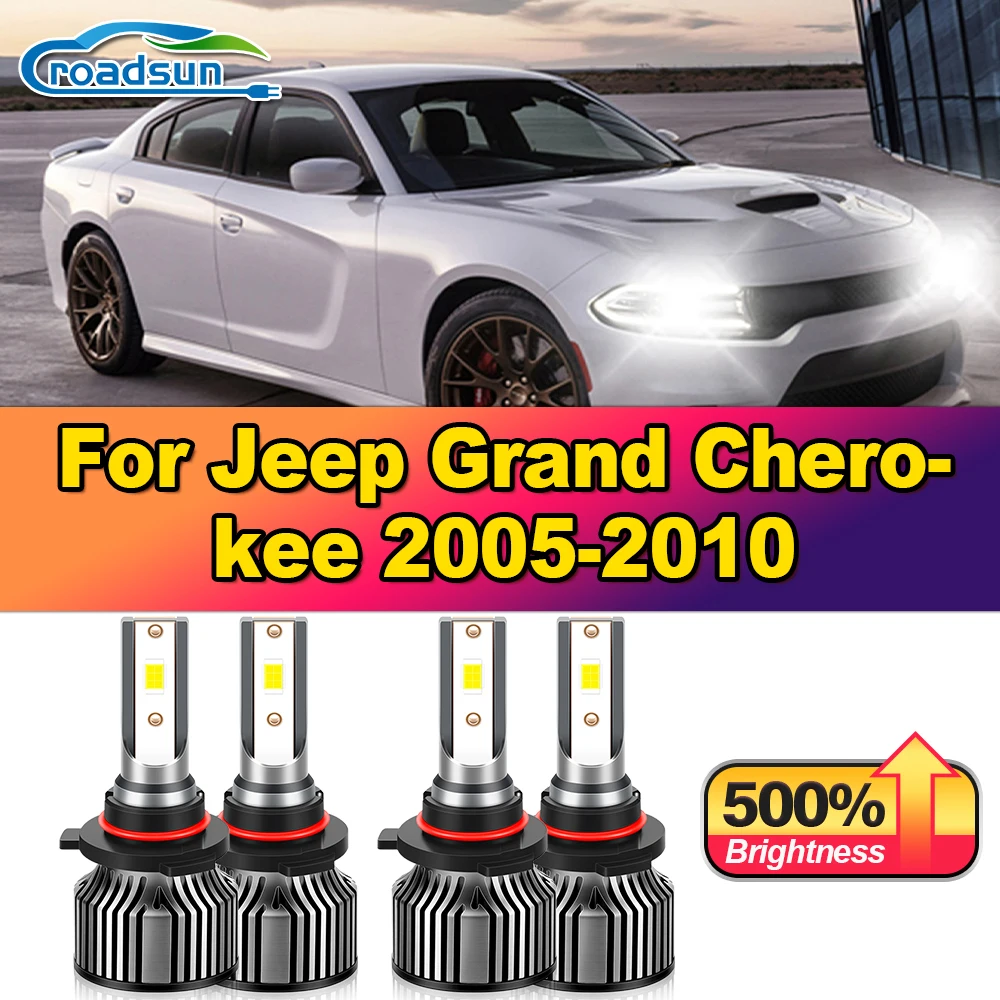 

240 Вт CSP Chips Светодиодные лампы для фар 40000LM Turbo Автолампы 6000K Белые 12 В Автомобильные фары для Jeep Grand Cherokee 2005-2009 2010