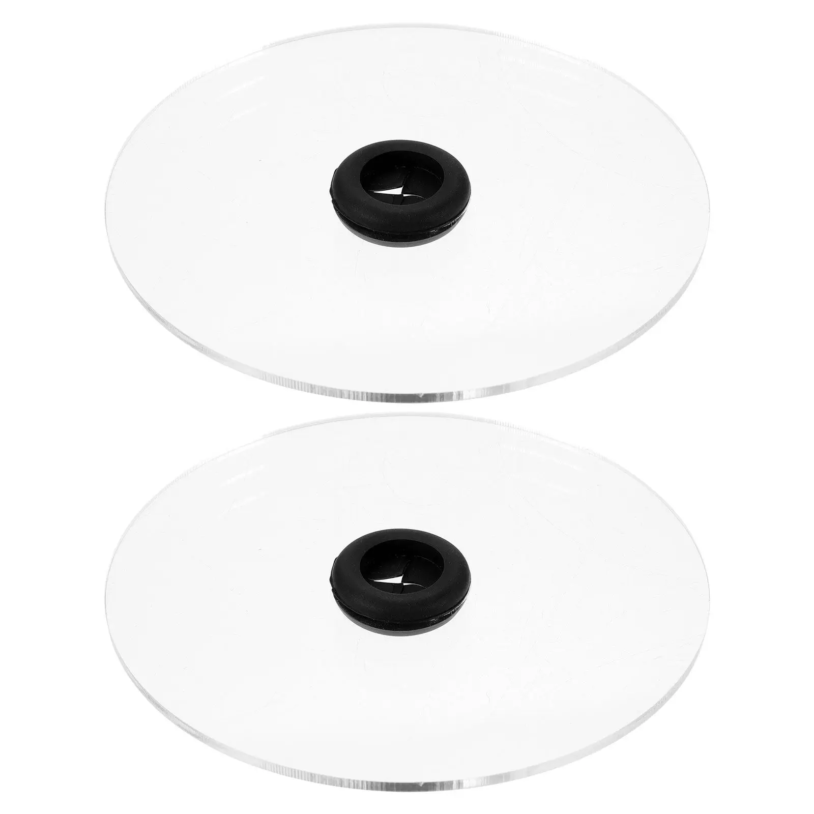 2Pcs Cocktail Glass Smoke Infuser Lids Acrylic Round 4.72inch Whiskey Cover Bar Home Party Bartending Tool Aroma Preserve Lid