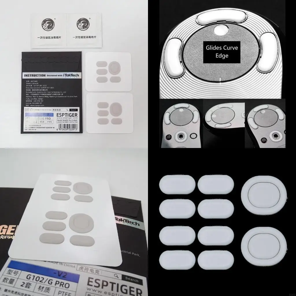 896F 2 Sets Mouse Feet Pedal for G102 G Mouse Replacement Mouse Feet Glides Mouse Feet Sticker