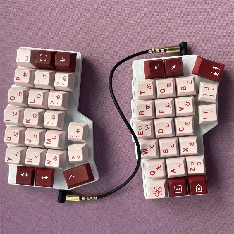 CORNE V4 Split Teclado Ergonomia Hot-swappable MX Teclado Mecânico Com Fio RGB VIAL Personalizado Teclados para Mão Esquerda e Direita