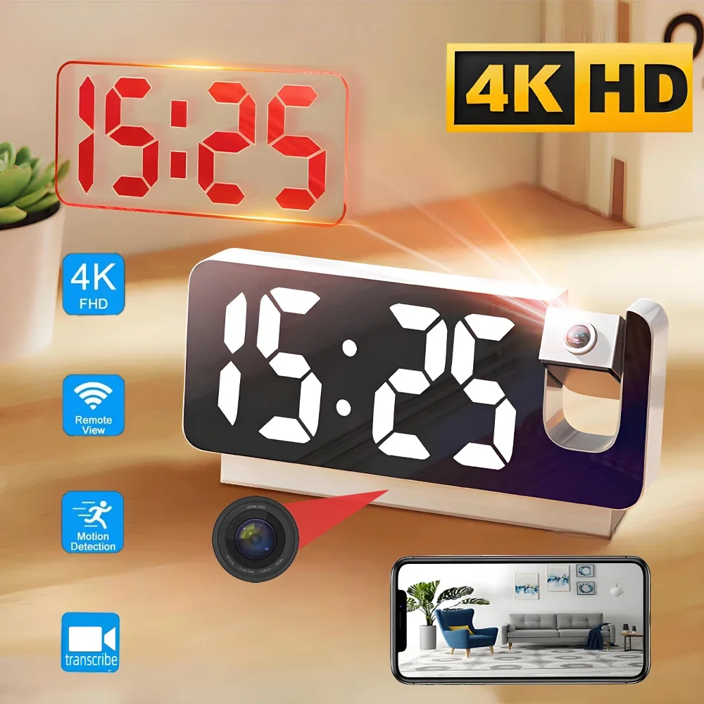 

Улучшенная мини-камера Wi-Fi 4KHD, модернизированная ясность, обнаружение движения, регулируемая цифровая яркость, беспроводная камера в стиле няни