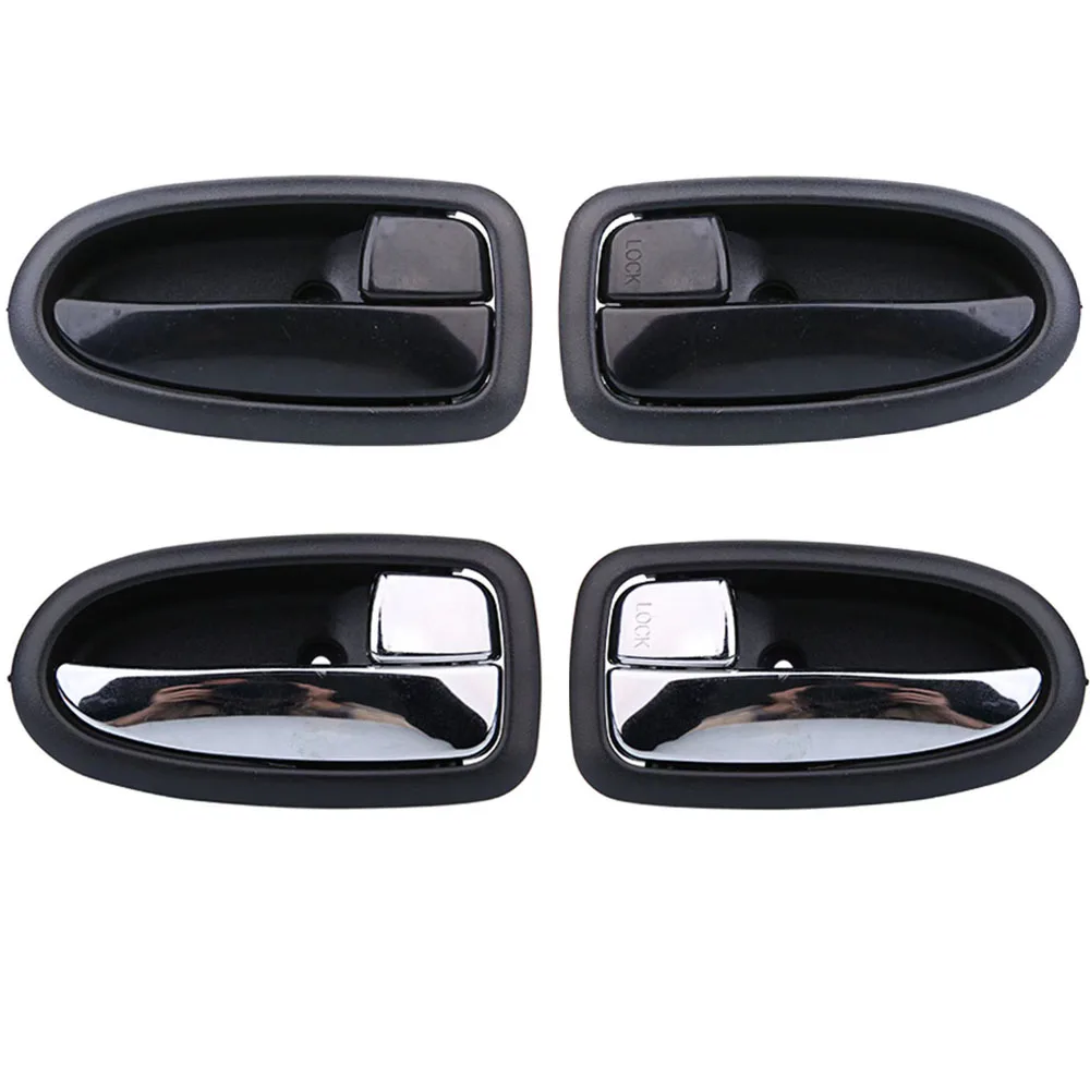 2 Pcs Black Chrome Interior Door Handle Inner door handles for Hyundai Matrix 2001-2010 Car Accesories