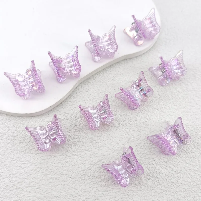 10 stücke Ins Mini Schmetterling Haar Klaue Clips Bunte Trendy Nette Kleine Clips Mehrfarbige Mädchen Haar Clips Haarnadel Haar Zubehör – Detail 9