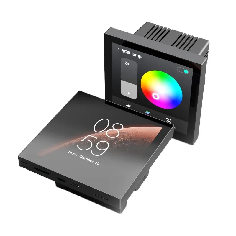 Produk & Perangkat Rumah Pintar Tuya Gateway Wifi 4 inci, Panel Kontrol Sentuh Pintar, Otomatisasi Rumah Android, Teknologi Pintar Elektronik H9