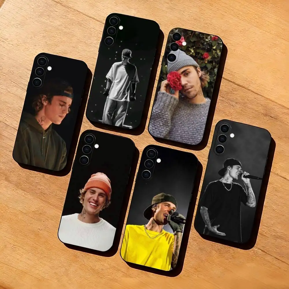 

Top singer and producer J-Justin Bieber Phone Case Black Silicone Soft For Samsung Galaxy A73,A72,A71,A70,A53,A52,A51