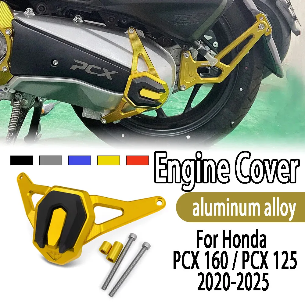 

For Honda PCX160 PCX125 2020-2025 Motorcycle Engine Case Guard Slider Hood Cover Protector Decorative Cover Modification Parts