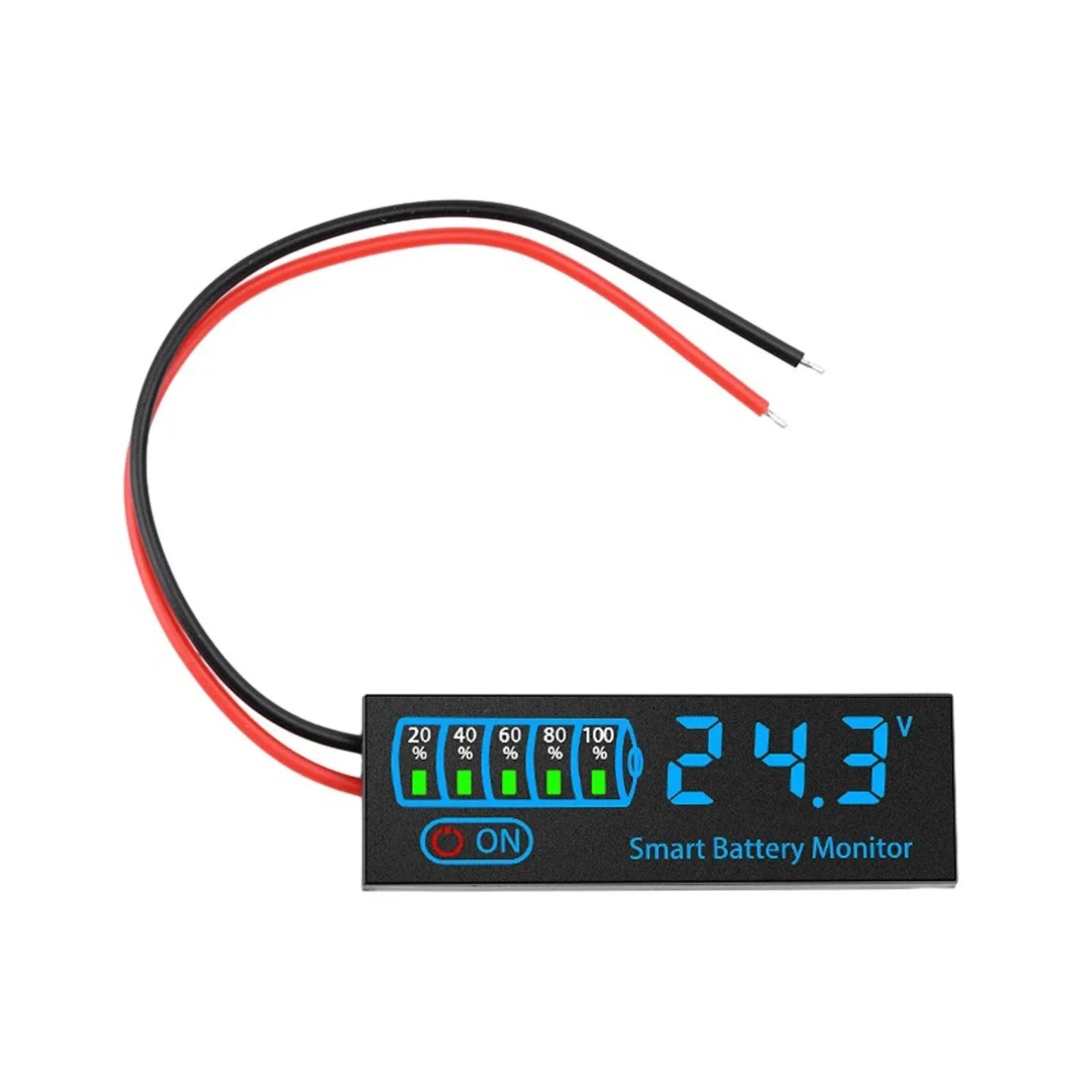 ضوء مؤشر سعة البطارية LED تيار مستمر 7-55 فولت/40 فولت، مؤشر الجهد والطاقة، بطارية حمضية/عرض طاقة بطارية ليثيوم أيون