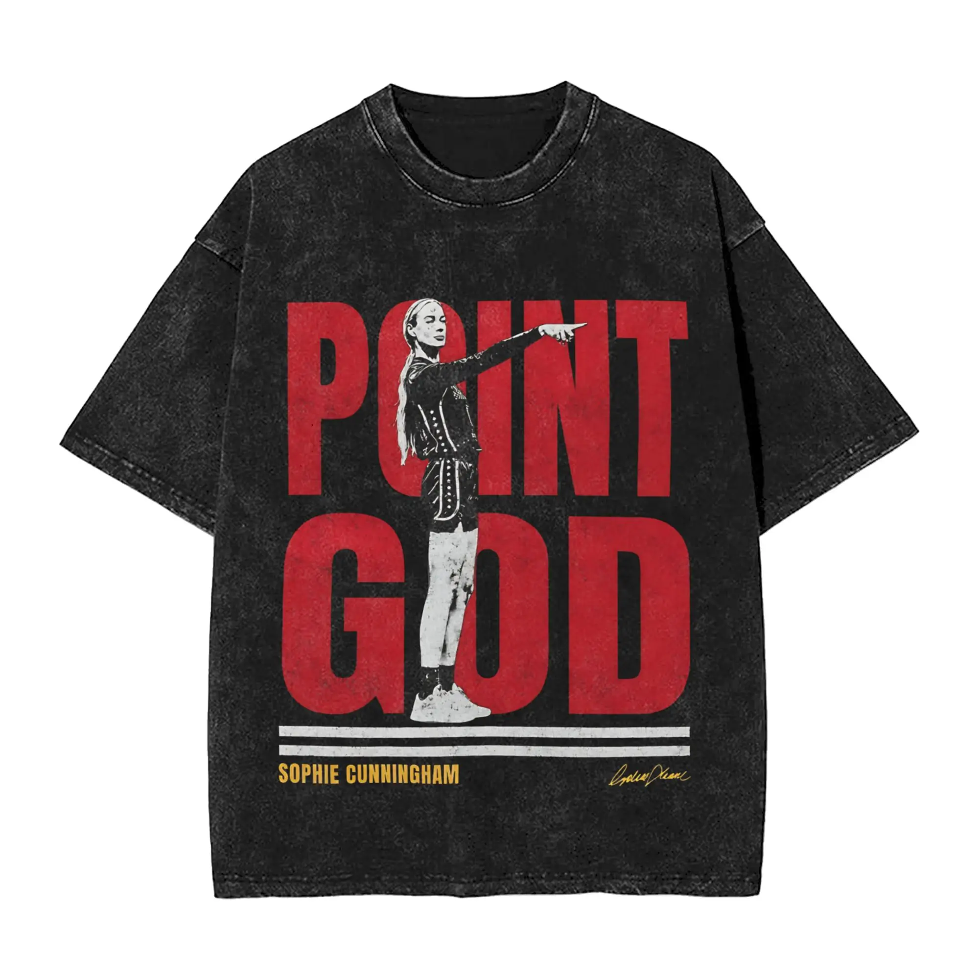 Streetwear Washed T-Shirt Sophie Cunningham  Loose T-Shirts  Hip Hop Tshirt for Men Summer Y2K Funny Printed Tees