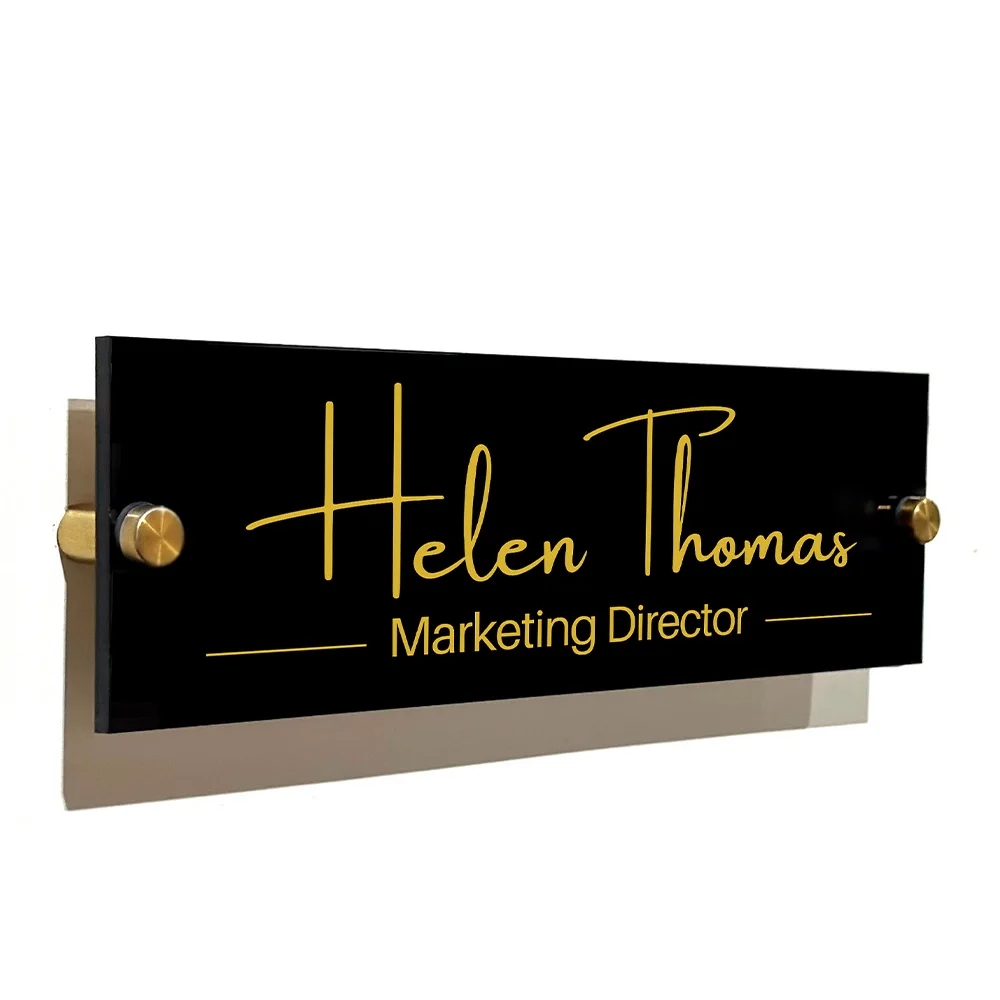 Señal de puerta de madera personalizada, accesorio versátil personalizado de estilo americano, 1 ud. |   Nombre grabado con láser, regalo personalizado DIY para el hogar Dai