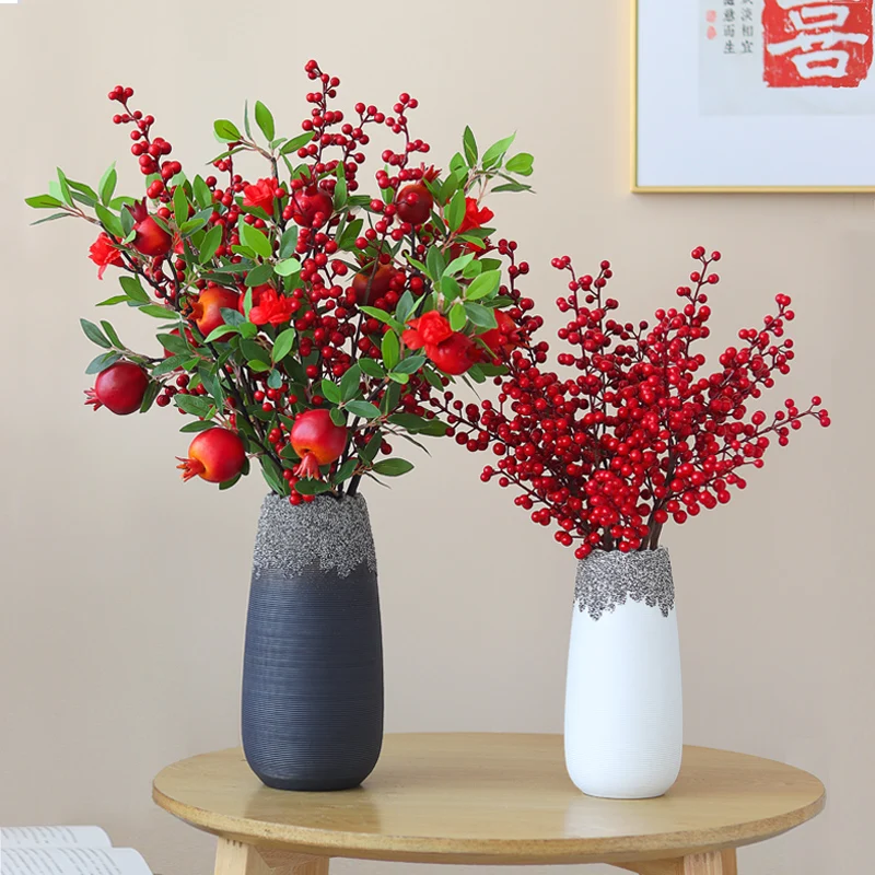 

Red Berry Artificial Flower Fake berries Christmas Flower DIY Home Christmas Decoration New Year's decor Artificial Berry