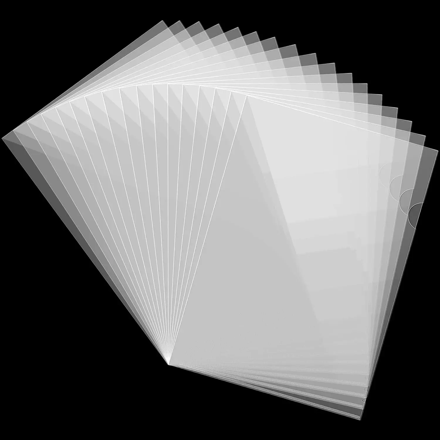 

50PCS Clear Plastic Document Folders, US Letter/ A4 Size 14C (1.4mm) Thick Transparent Document Paper Jacket Sleeve Folders