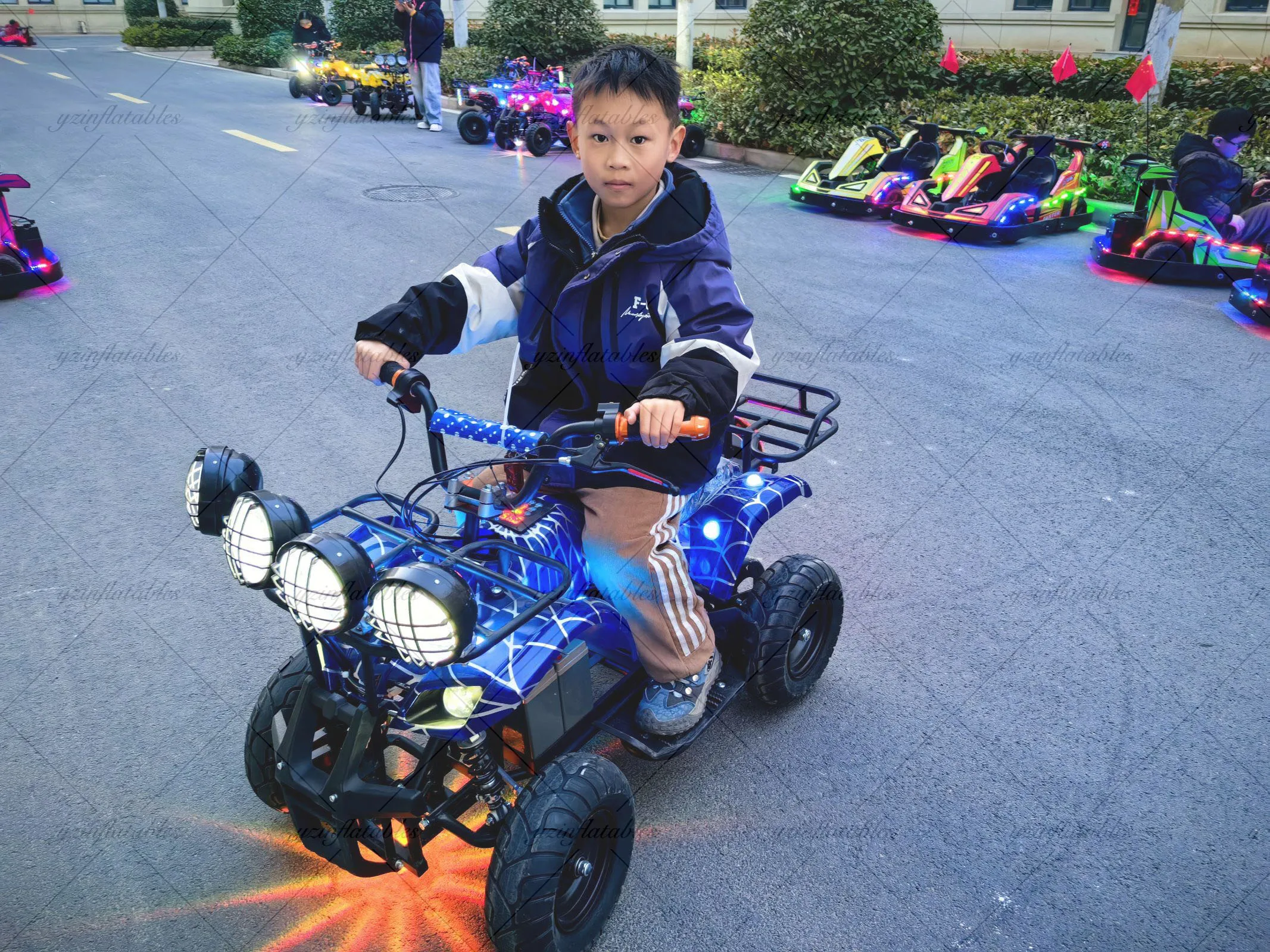 المصد CarPopular 350 وات للأطفال قابل للتخصيص بطارية ATV 360 درجة عن بعد للحدائق الترفيهية الصغيرة بلاستيك داخلي/خارجي #3