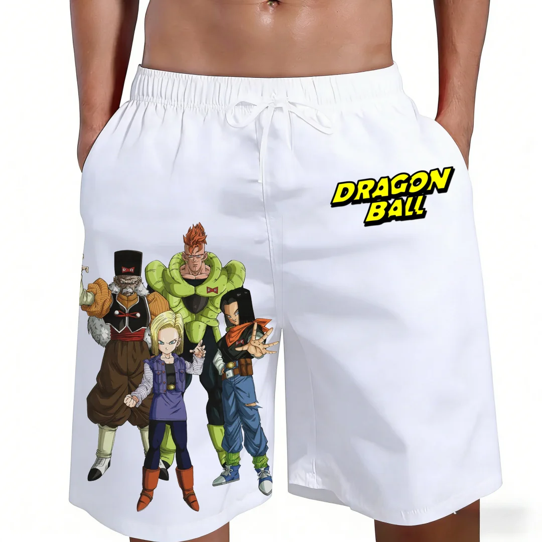 Pantalones Cortos de Anime Dragon Ball Android Saga para Hombres y Niños, Ropa Casual de Playa para Familias, Verano 2026, Gran Venta