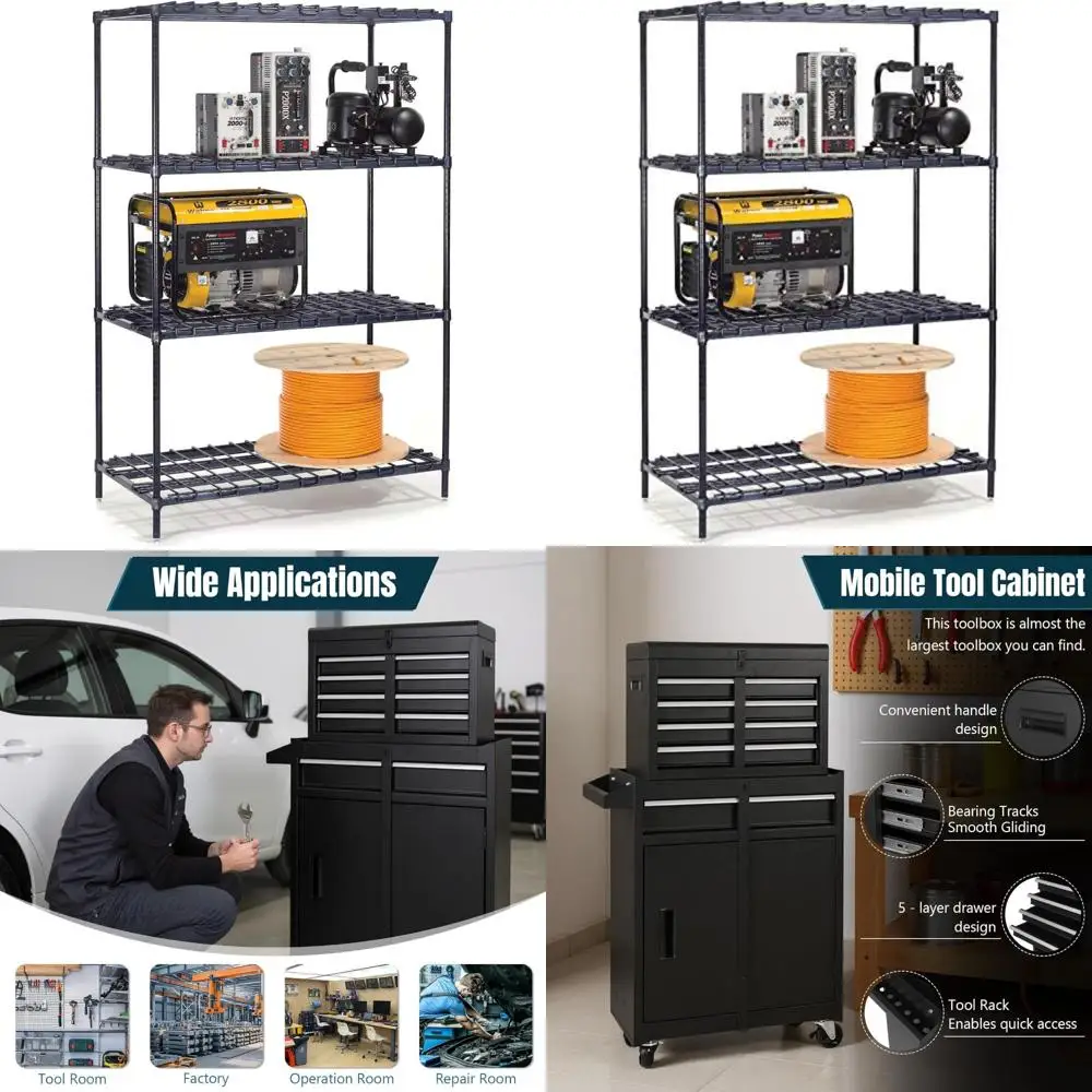 رفوف سلكية من Poly-Z Brite شديدة التحمل، 36 عريضة × 18 عميقة × 63 حلول تخزين عالية من الدرجة الصناعية #1