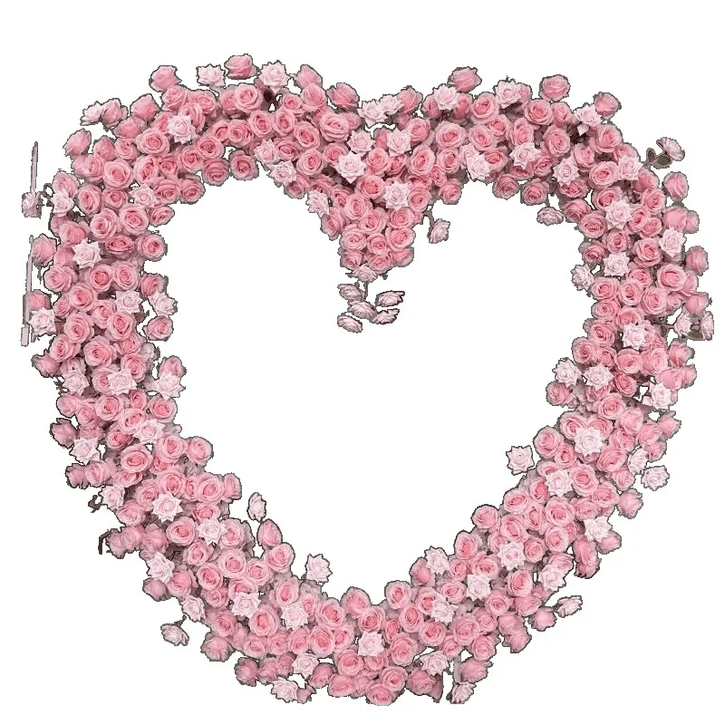 

Wrought iron heart-shaped background arch stage arrangement shelf