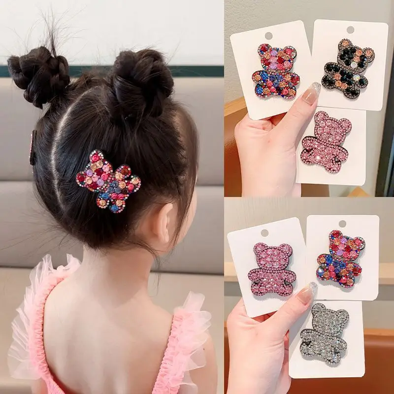 1PC New Princess Little Bear Girls Lovely Hairpins Children Headwear Hairgrip BB Hair Clips Barrettes Hair Accessories