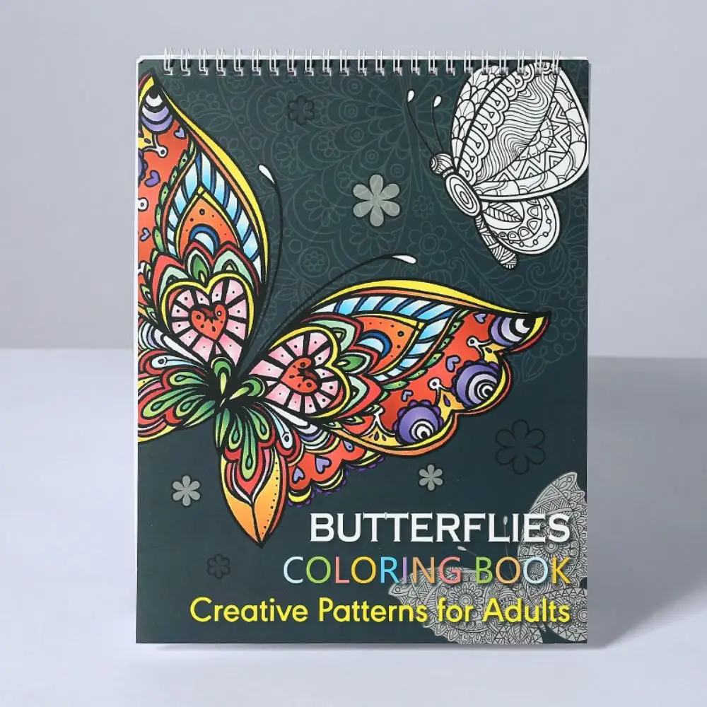 ماندالا/الطيور/الفراشة/كتاب تلوين الحيوانات جانب واحد دوامة رسم بالألوان المائية كتاب 20 صورة رائعة ورقة سميكة #3