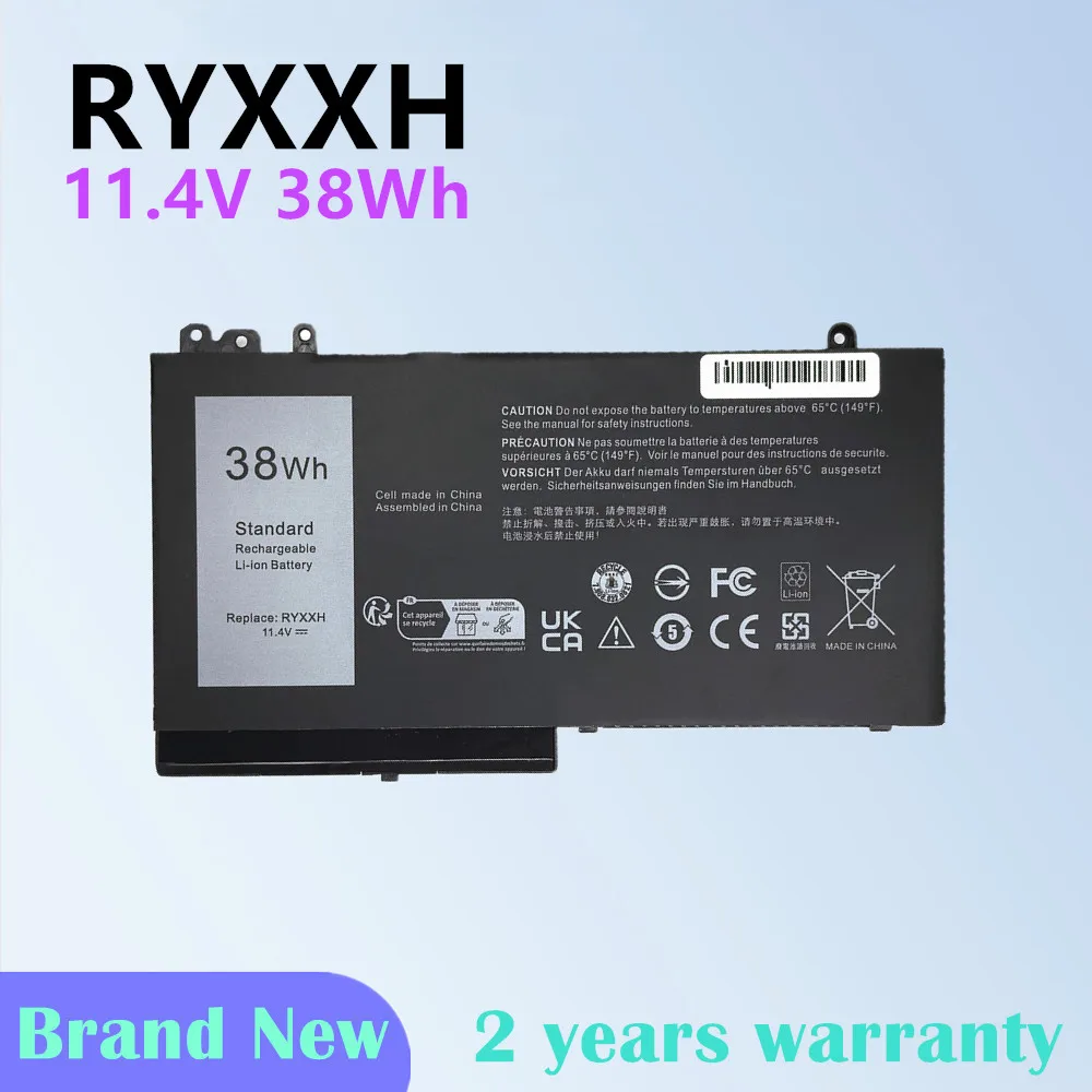 RYXXH Laptop Battery For Dell Latitude E5250 E5450 E5550 9P4D2 11.4V 38Wh