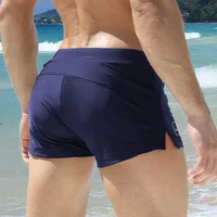 JOCKMAIL Mens Swimwear Short Swim Trunks Bathing Suit Swim Brief Beach Short Square Leg Board Short with Zipper Pocket Summer 6