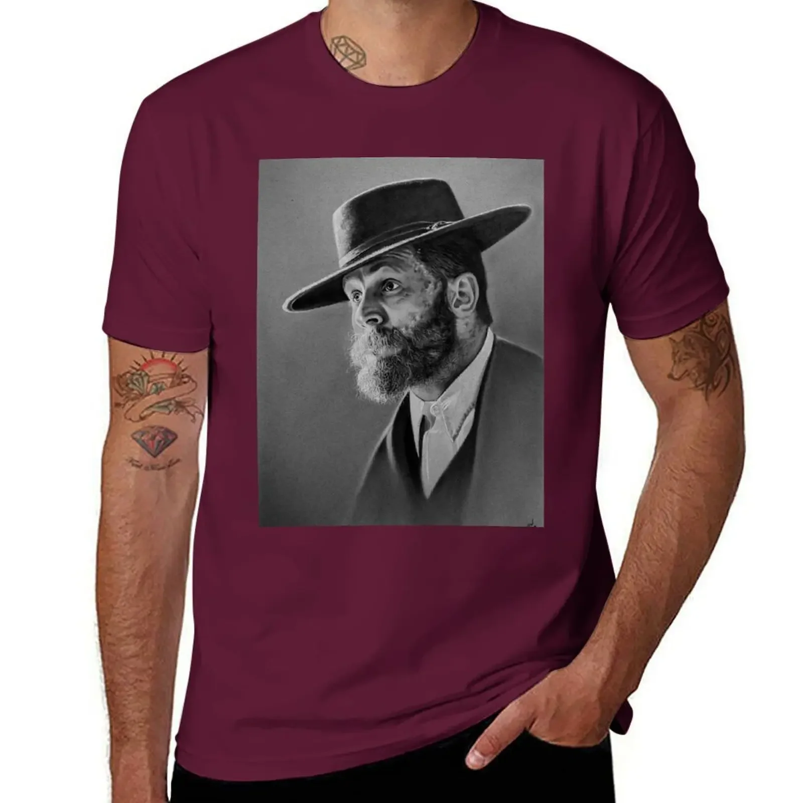 Tom Hardy as Alfie Solomons T-Shirt anime clothes vintage clothes cute tops Men's cotton t-shirt heavyweight fashion Round Neck