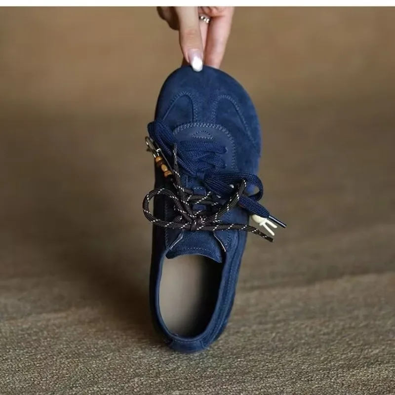 Bequeme und vielseitige deutsche Schnürschuhe für Damen, Retro-Mode, lässige Turnschuhe mit weicher Sohle