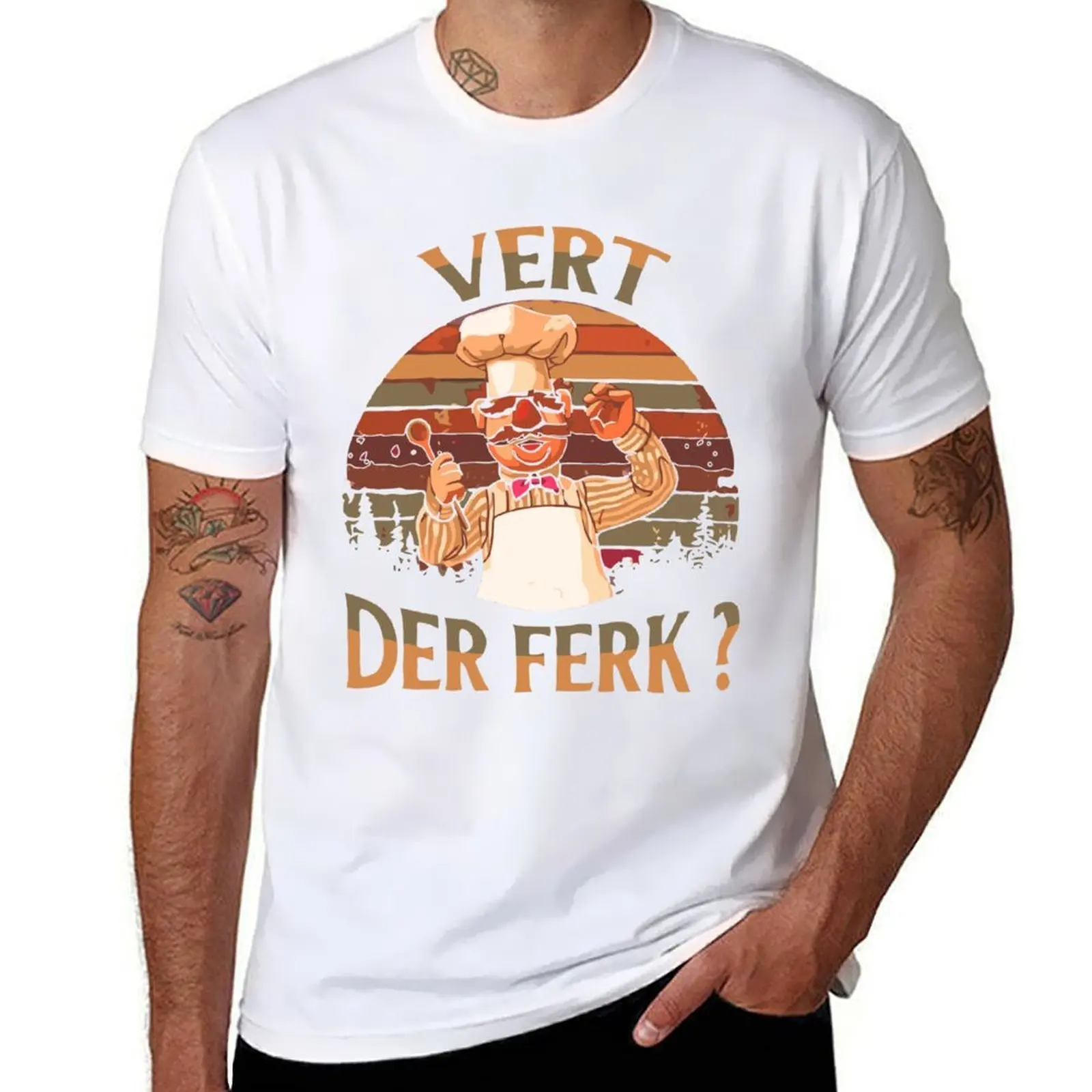 

vert der ferk T-Shirt Basic Simple Casual Short Sleeve Tee
