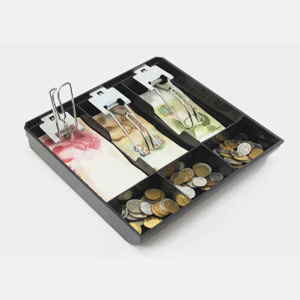 

3pcs Universal Metal Money Clips for Cash Register Tray Heavy Duty Drawer Fixing Iron Clamp Business Shop Accessories