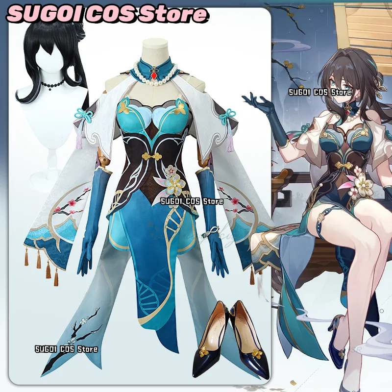 

{SUGOI COS}Game Honkai Star Rail Ruan Mei Косплей Костюм Парик Обувь Аксессуары Женский Comic-con Ролевая Игра Наряд Хэллоуин