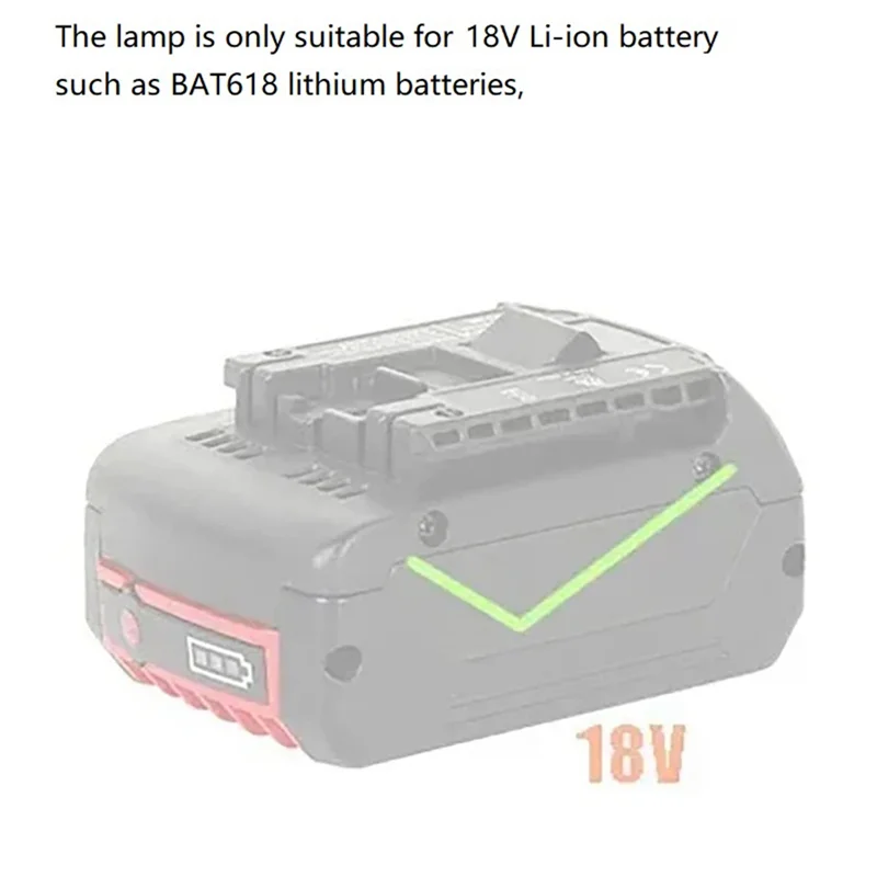 

A93Z LED Work Lights Handheld Lamp Portable Lanterns Flashlight Spotlights Torch For 18V Li- Battery BAT618 18 Beads