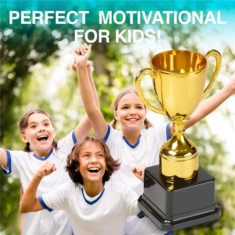 ชุดถ้วยรางวัลพลาสติกสีทอง YSUN-3 ชิ้น สำหรับงานปาร์ตี้ รางวัลการเรียนรู้สำหรับเด็ก รางวัลวันหยุดสำหรับเด็ก