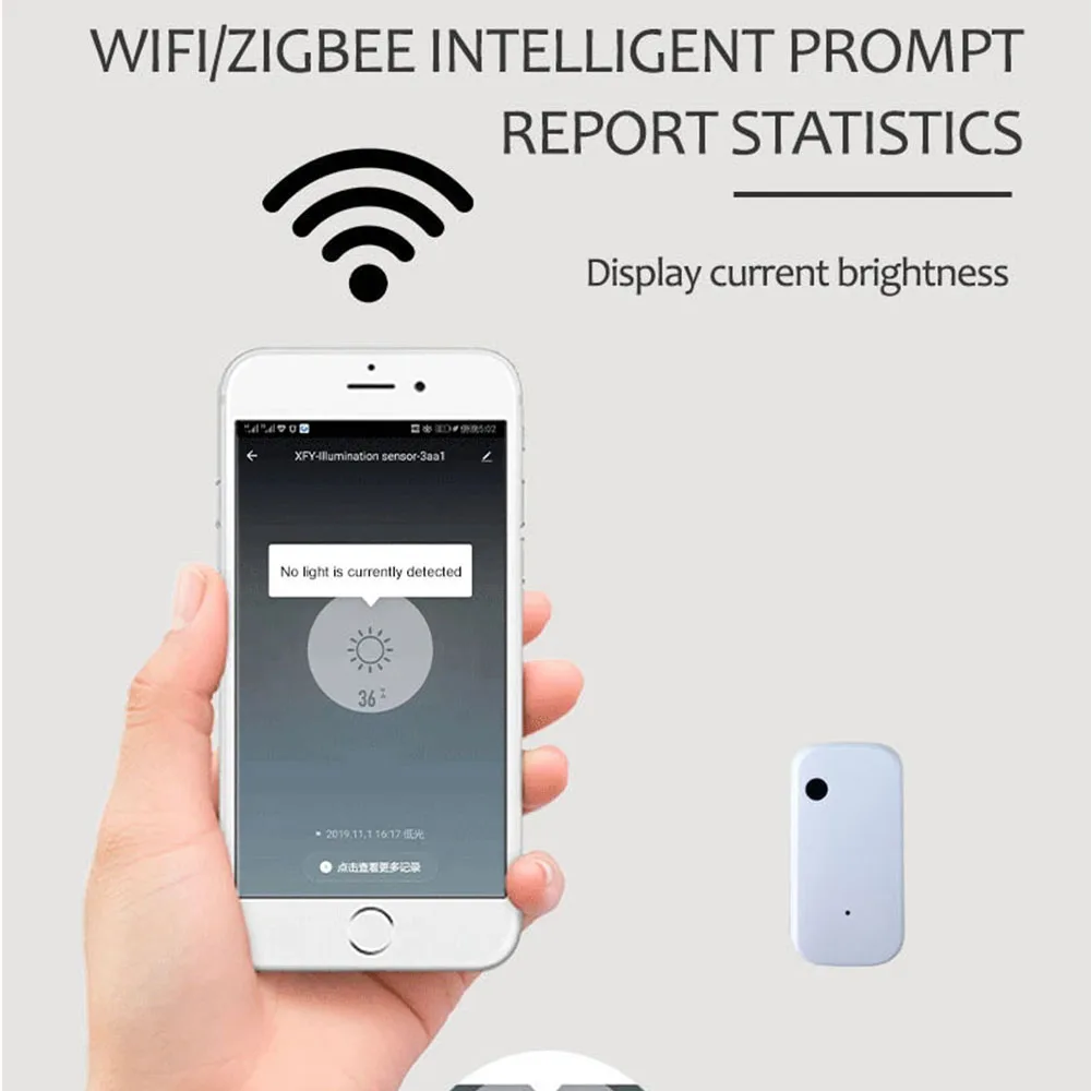 Tuya Smart WiFi/ZigBee Light Sensor Illumination Brightness Detector Automation Real Time Update Work with Smart Life