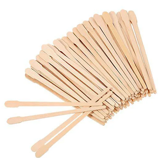 200/100PCS Wooden Wax Sticks, Hair Removal Spatula for Face Body Eyebrow, Smooth Depressor Beauty Applicator