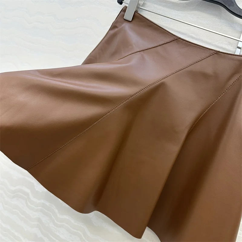 Jupe femme 2025 hiver nouvelle taille haute mince mini jupe véritable peau de mouton patchwork femmes demi-jupe y2k jupe courte décontractée