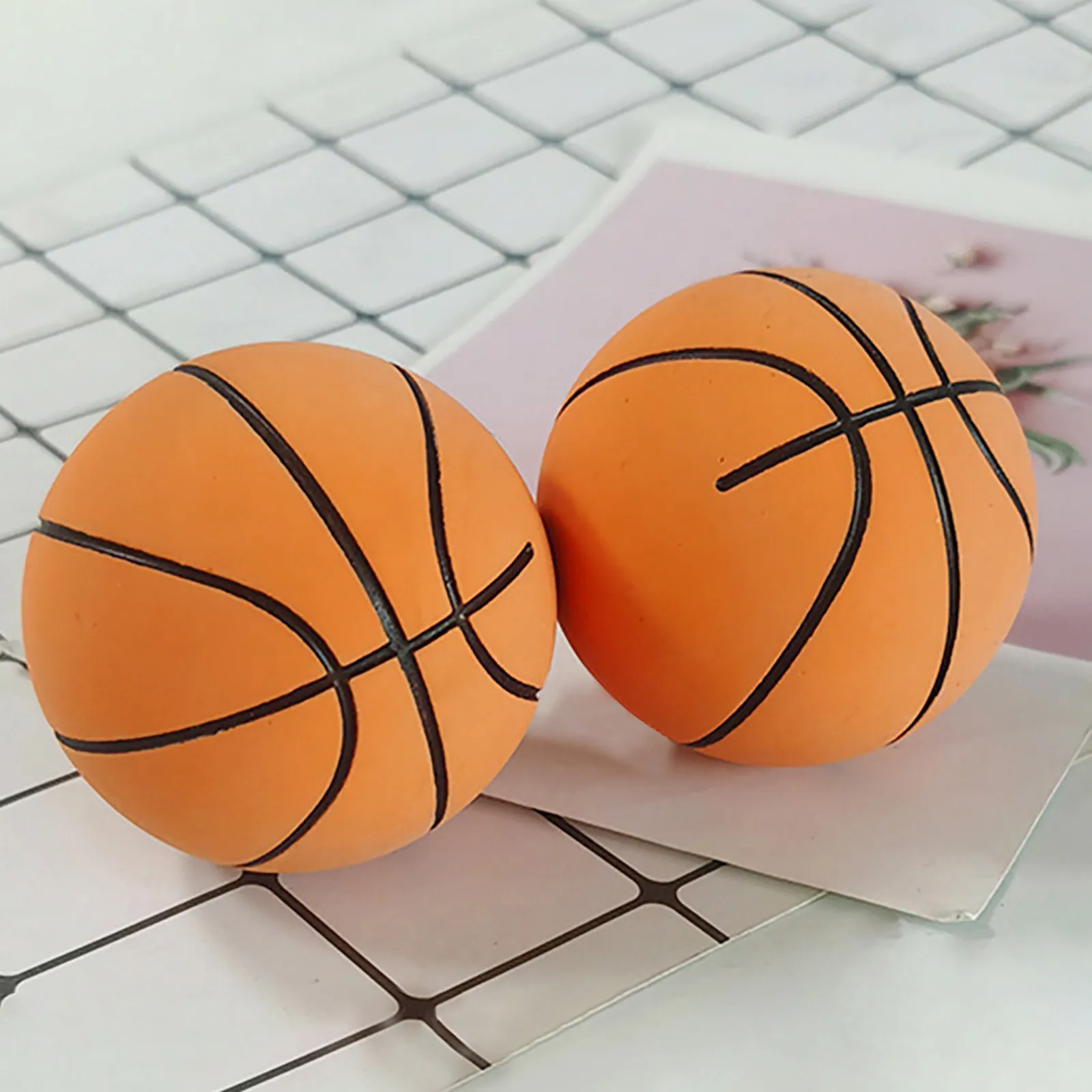 دفع فقاعة المطاط نطاط كرة سلة صغيرة 6 سم ألعاب مرنة عالية جوفاء نفخ الأطفال في الهواء الطلق يده المنقب #4