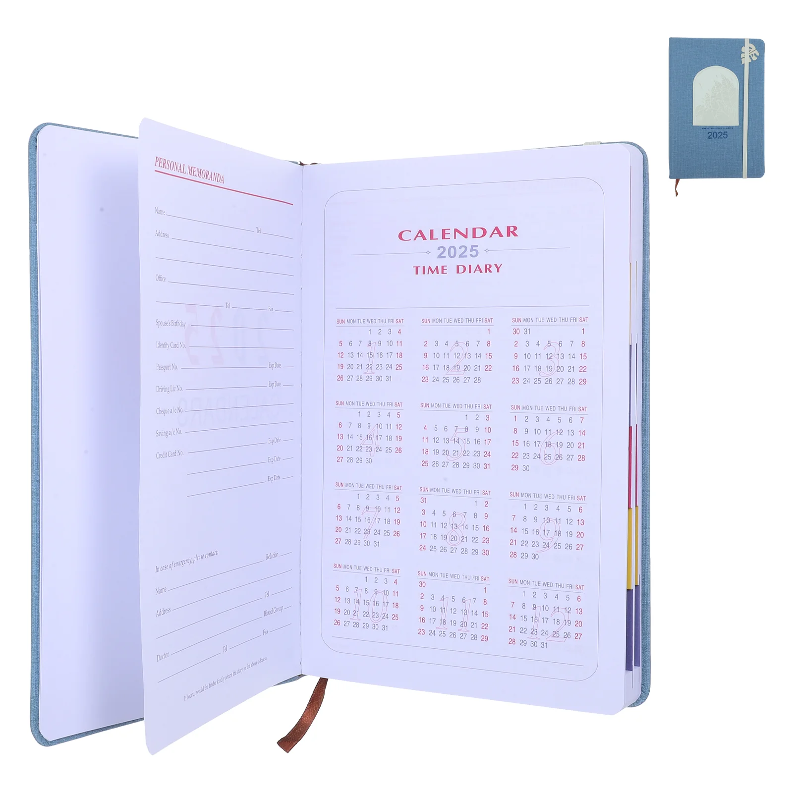 English Agenda Book Calendar Notebook Planner Journal Daily Notepad Desk Weekly Notebooks