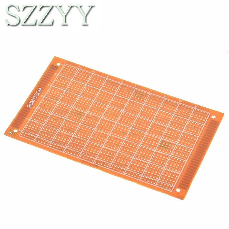 2PCS 9x15 9*15cm Single Side Prototype PCB Universal Board Experimental Bakelite Copper Plate Circuirt Board yellow